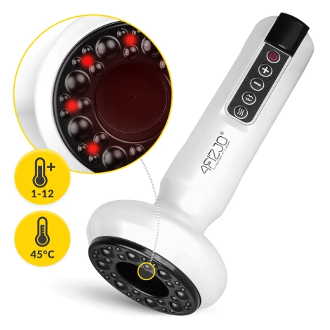 Elektrická masážní baňka proti celulitidě PRO bílá