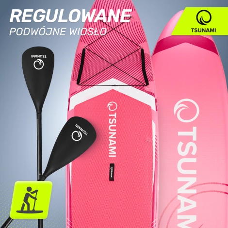 Nafukovací paddleboard SUP TSUNAMI 350cm T15 růžový