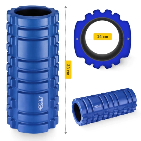 Masážní válec s výstupky EVA 33 cm modrý