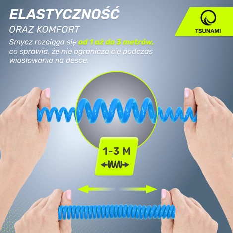Leash na paddleboard SUP TSUNAMI modrý