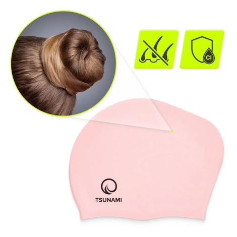 Plavecká čepice unisex TSUNAMI růžová