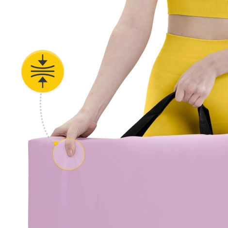 Skládací gymnastická žíněnka růžová