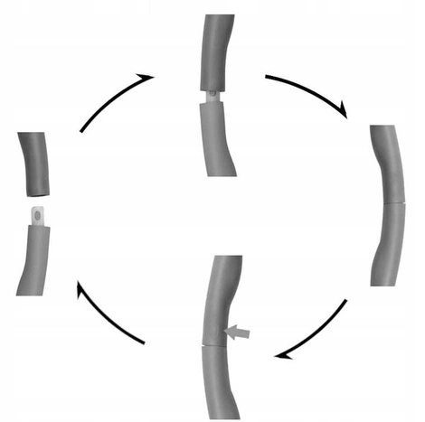 Skládací hula hoop s masážními výstupky 1 kg