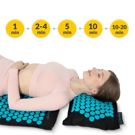 ECO akupresurní podložka s polštářem XL modrá