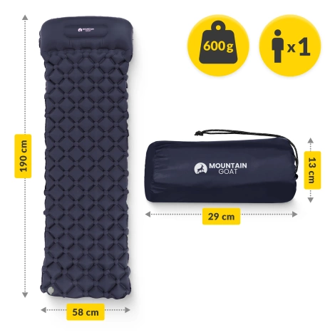 Nafukovací cestovní matrace pro jednoho MOUNTAIN GOAT
