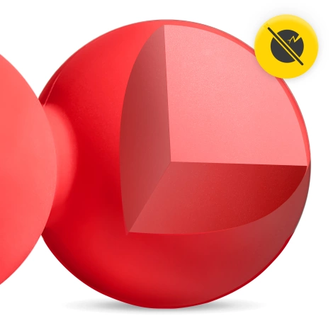 Dvojitý masážní míč DOUBLE BALL červený