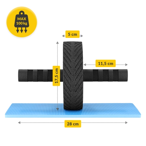 Posilovací kolečko AB WHEEL PRO žluté