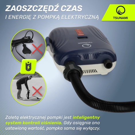 Elektrická pumpa na paddleboard s akumulátorem SUP TSUNAMI