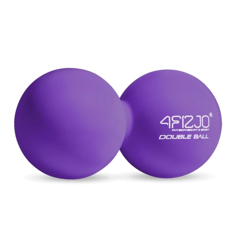 Dvojitý masážní míček DOUBLE BALL fialový