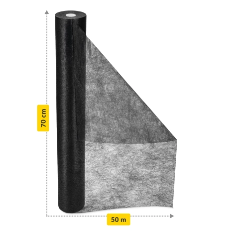 Hygienická podložka v roli 70 cm x 50 m černá