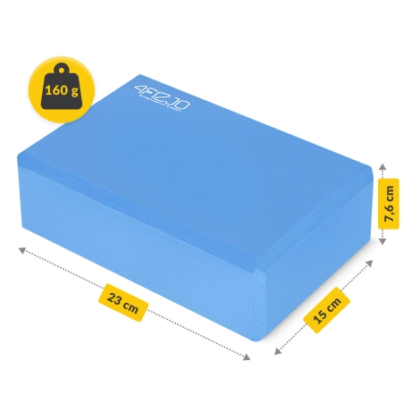 Pěnový blok na jógu modrý