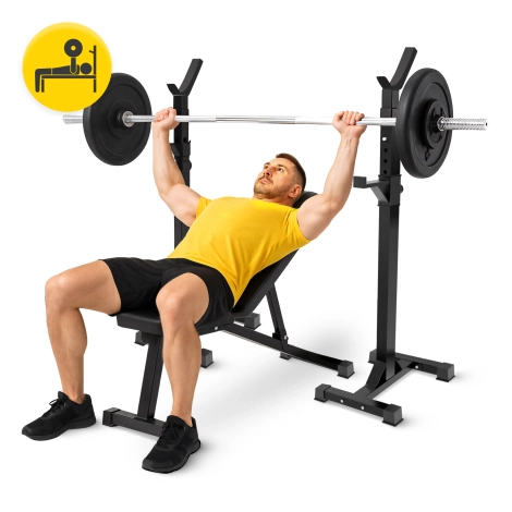 Nastavitelný posilovací stojan na činku