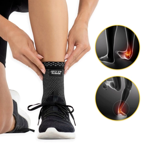 Elastická bandáž hlezenního kloubu XL šedá