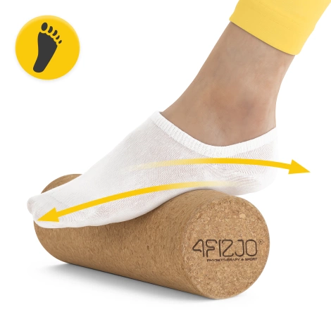 Hladký masážní váleček korkový 30 cm