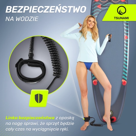 Nafukovací paddleboard SUP TSUNAMI 350 cm T03 tmavě modrý