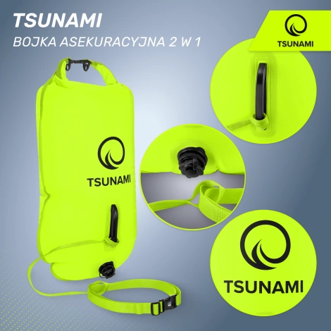 Nafukovací záchranná bójka + Suchá kapsa 2v1 TSUNAMI