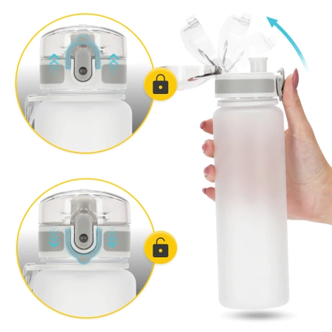 Sportovní láhev na vodu 650 ml šedá