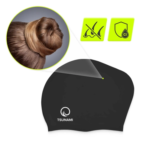 Plavecká čepice unisex TSUNAMI černá
