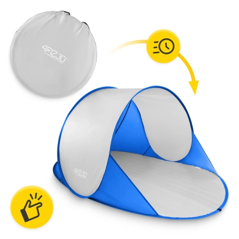 Skládací plážový stan modro-šedý