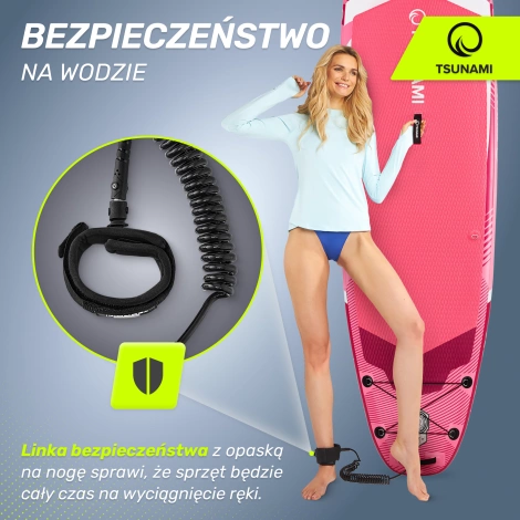 Nafukovací paddleboard SUP TSUNAMI 350cm T15 růžový