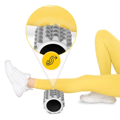 Masážní válec s výstupky EVA 33 cm šedý