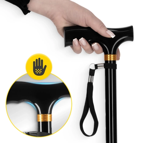 Duralová hůl s dřevěnou rukojetí