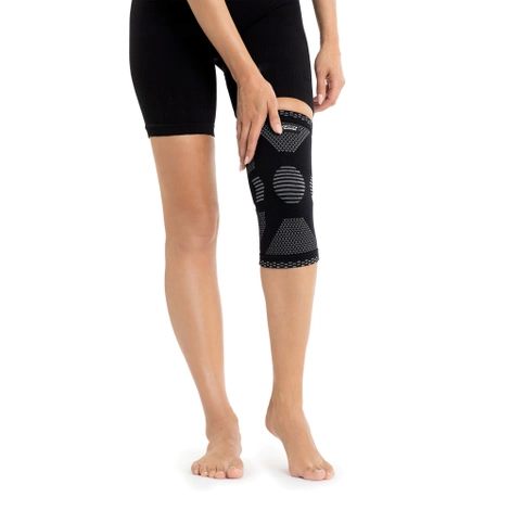 Elastická bandáž na kolenní kloub L šedá