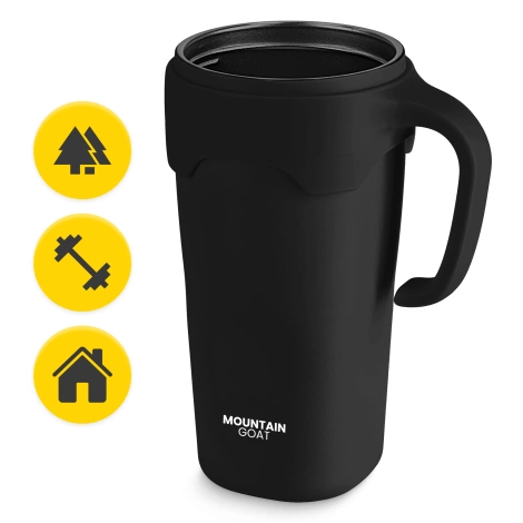 Termohrnek s brčkem 650 ml černý