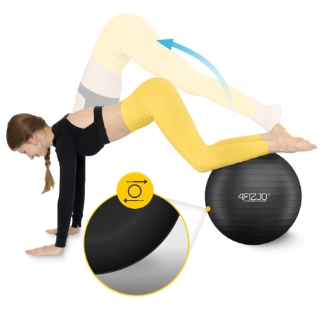 Nafukovací gymnastický míč 55 cm černý