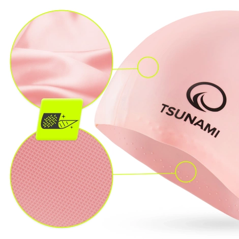 Plavecká čepice unisex TSUNAMI růžová