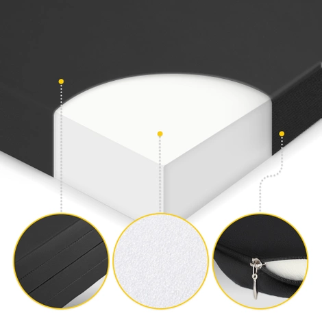 Skládací gymnastická žíněnka XL černá