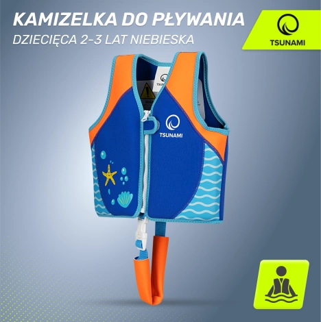 Plovací vesta TSUNAMI pro děti 2-3 roky modrá