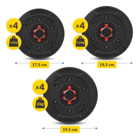 Nakládací činkový set 2 x 10 kg