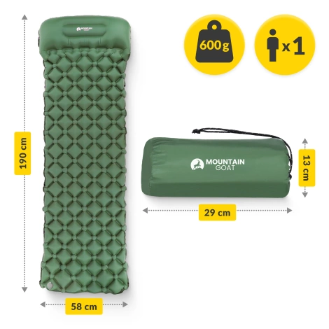 Nafukovací cestovní matrace pro jednoho MOUNTAIN GOAT