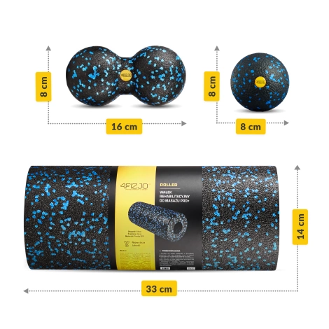 Sada masážních míčků a válců EPP 3 ks.