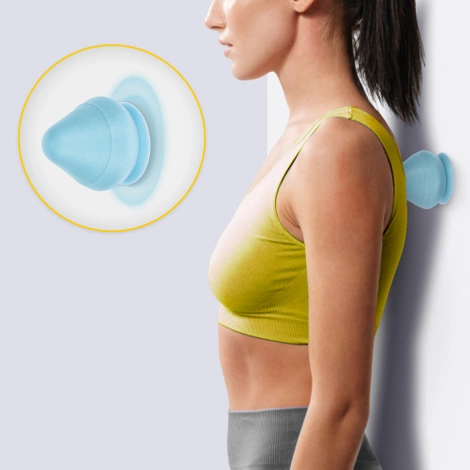 Masážní kužel na zeď modrý