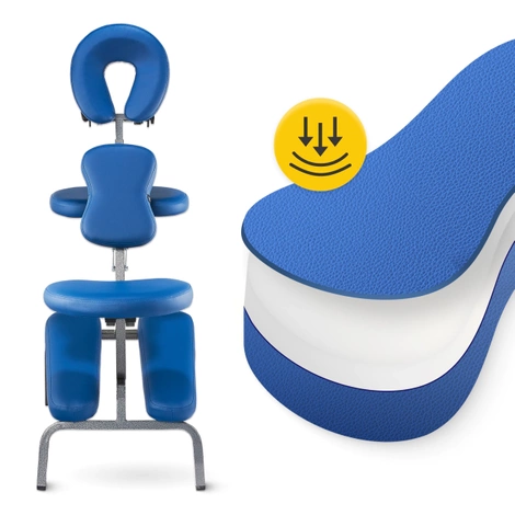 Skládací masážní židle modré