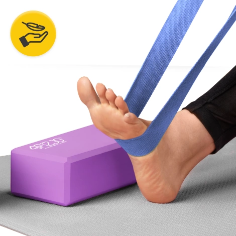 Popruh na jógu tmavě modrý