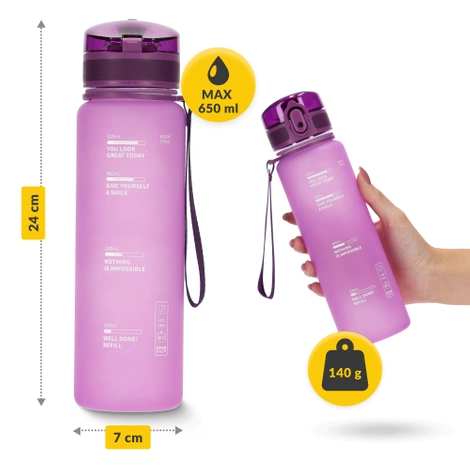 Sportovní láhev na vodu 650 ml růžová