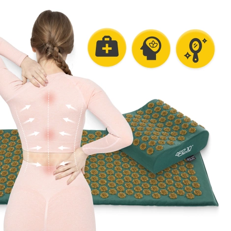ERGO Akupresurní podložka s polštářem XL zelená