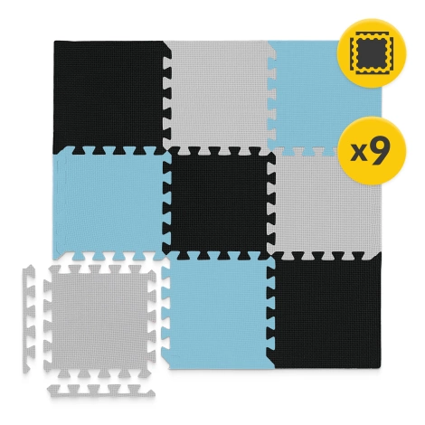 Sada 9 podložek puzzle 90x90 – 'Blankytné nebe'"