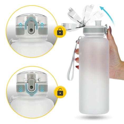 Sportovní láhev na vodu 1L šedá