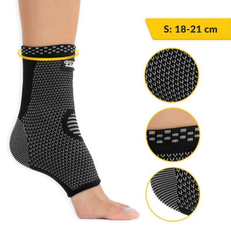 Elastická bandáž hlezenního kloubu S šedá