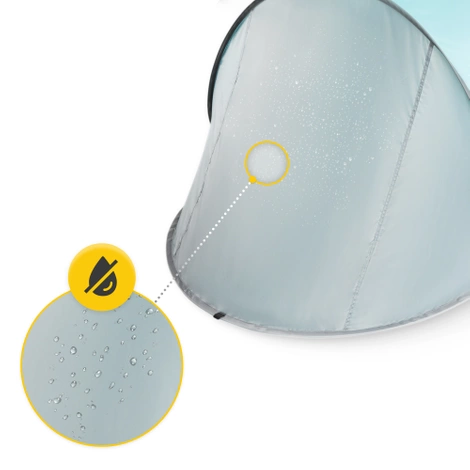 Samorozkládací plážový stan šedý