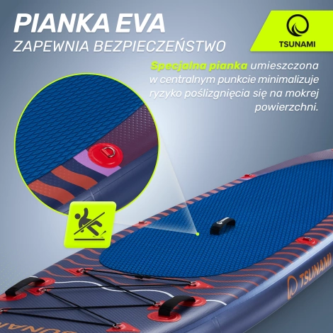 Nafukovací paddleboard SUP TSUNAMI 350cm T05 tmavě modrý