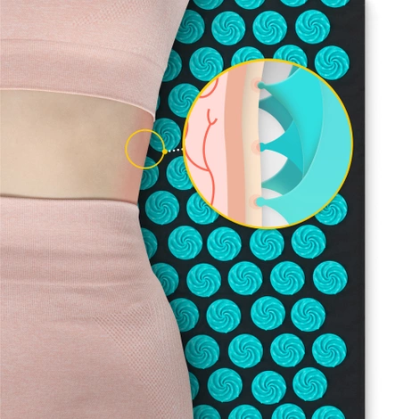 ECO akupresurní podložka s pohankovými slupkami a kokosem modrá