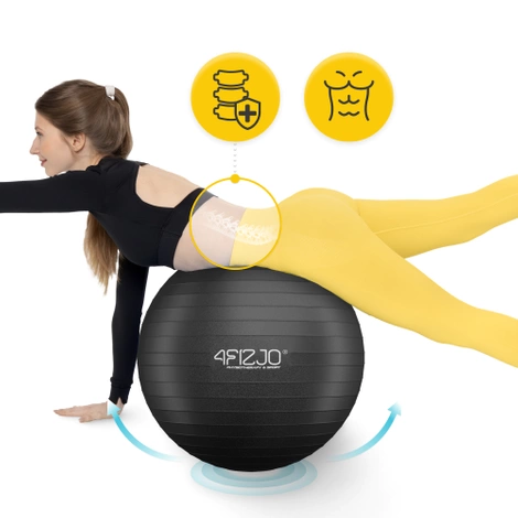 Nafukovací gymnastický míč 55 cm černý