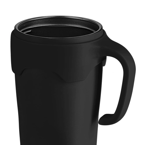 Termohrnek s brčkem 650 ml černý