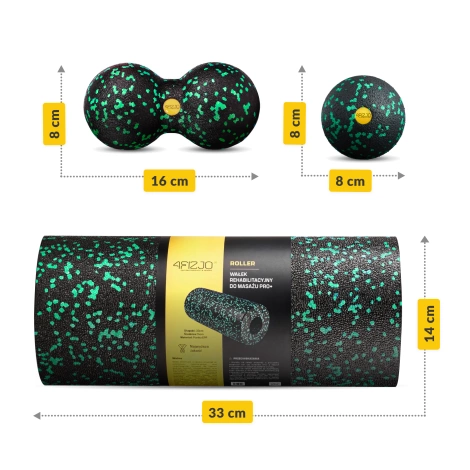 Sada masážních míčků a válců EPP 3 ks.