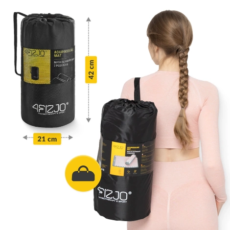 Akupresurní podložka s polštářem růžová